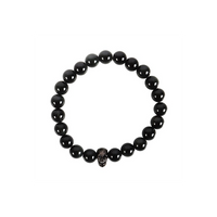 Black Obsidian Skull Bracelet