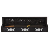 Triple Moon Wooden Sage Incense Box Set