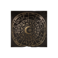 35cm Square Black Astrology Wheel Cushion