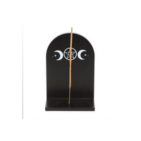 Black Triple Moon Incense Holder Shelf