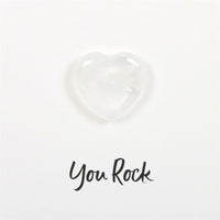 You Rock Clear Quartz Crystal Heart Greeting Card