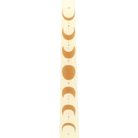 Set of 3 Off White Moon Phases Taper Dinner Candles