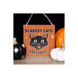 Scaredy Cats Welcome Hanging Sign