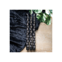 Set of 3 Black Magic Pentagram Taper Candles