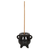 Pentagram Cauldron Ceramic Incense Holder