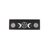 Black Triple Moon Tarot Card Stand Tealight Holder