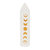 5cm Clear Quartz Moon Phase Crystal Point
