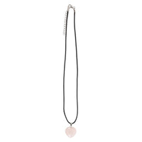 Rose Quartz Healing Crystal Heart Necklace
