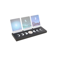 Black Moon Phase Tarot Card Stand Tealight Holder