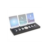 Black Moon Phase Tarot Card Stand Tealight Holder