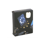 Black Flower of Life Crescent Moon Tarot Card Stand
