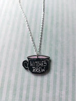 black & pink witchcraft necklace - witches brew