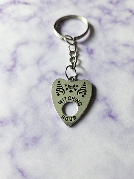 "witching hour" ouija planchette keyring