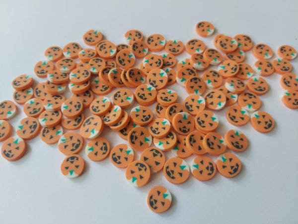 10mm polymer clay pumpkin cabochons