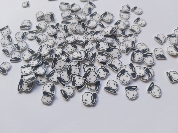 10mm polymer clay cabochon slices - 10mm - crystal ball 