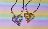 heart pentagram necklaces
