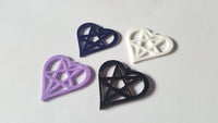 50mm acrylic heart pentagram pendants
