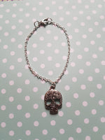 Sugar Skull Charm Bracelet Chain
