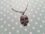 Sugar Skull Charm Bracelet Chain