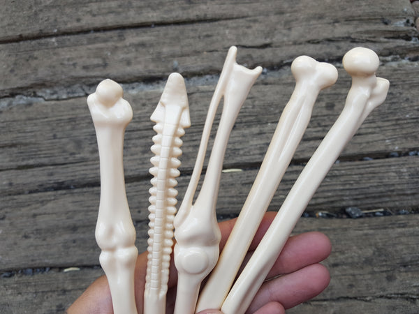 skeleton bone pens (set of 5)