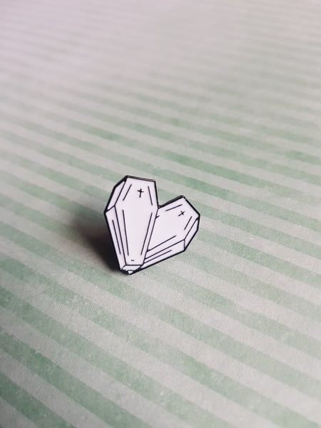 coffin heart pin badge