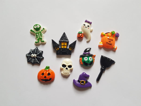 resin flatback cabochons set - halloween 