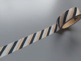 5m roll washi tape - stripes - black and orange