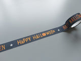 5m roll washi tape - 15mm - happy halloween - black & orange