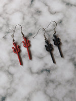 devil trident earrings 
