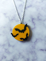 flying bats necklace - orange