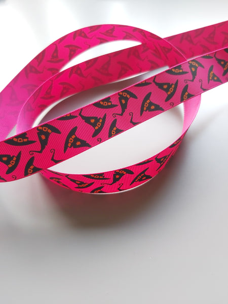 25mm witch hat ribbon - pink 