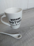 mug & spoon set - morning potion (white)