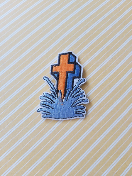 63mm iron-on cross applique