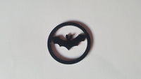 50mm acrylic round black bat pendant 