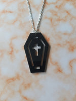 coffin necklace - black