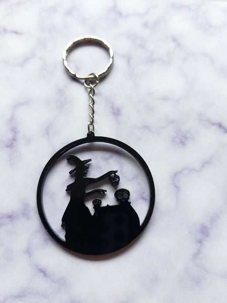 witch cauldron keyring