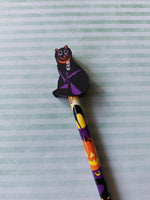 halloween eraser topped pencil - black cat 