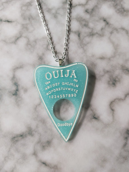 ouija planchette necklace - blue