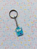 RIP gravestone keyring - blue (foil) 