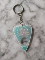 ouija planchette keyring - blue & pink
