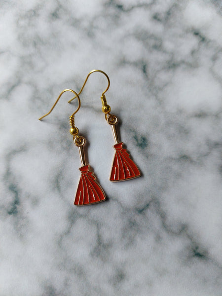 broomstick earrings