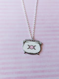 pink witchcraft necklace - cauldron 