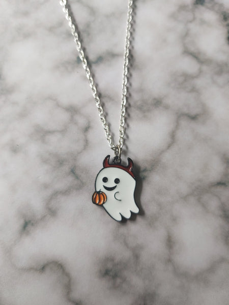 devil ghost necklace