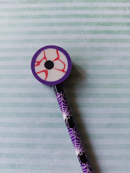 halloween eraser topped pencil - eyeball 