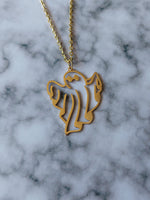 ghost necklace (gold plated) 