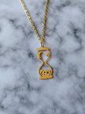 mystical hourglass necklace (gold plated) 