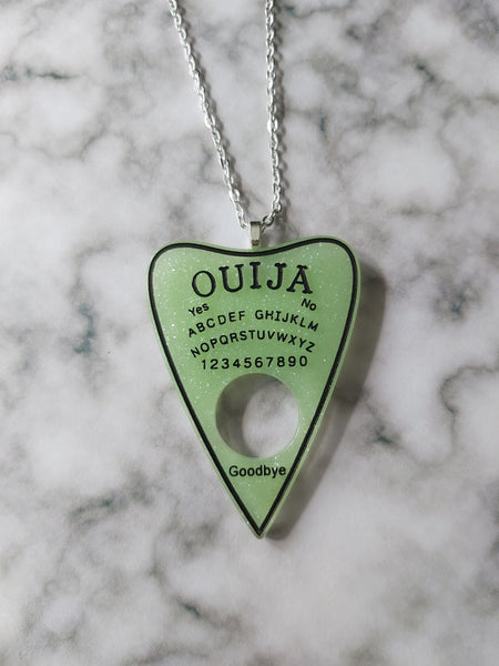 ouija planchette necklace - green 
