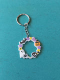 halloween wreath keyring 