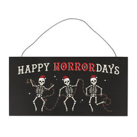 happy horrordays hanging wall sign 