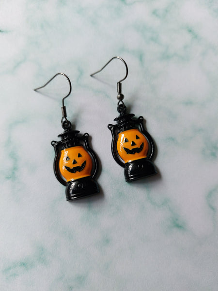 jack o' lantern earrings